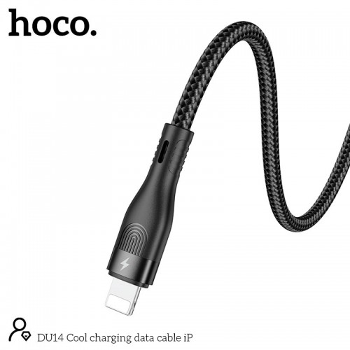 Кабель HOCO Lightning Cool charging data cable DU14 |1m, 3A|