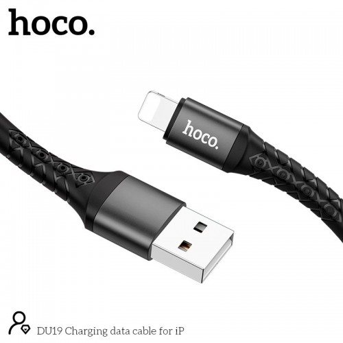 Кабель HOCO Lightning Charging data cable DU19 |1m, 3A|