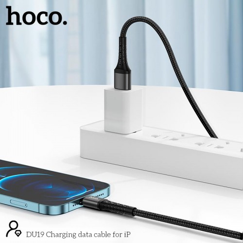 Кабель HOCO Lightning Charging data cable DU19 |1m, 3A|