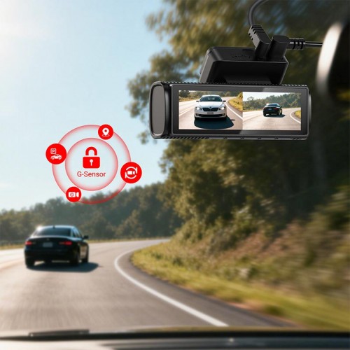 Відеореєстратор ACEFAST 4K dual-channel dash cam X2 |3.59", 4k/30fps, Wi-Fi, GPS| black