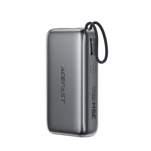УМБ ACEFAST PD fast charging power bank with telescopic cable M32 10000mAh |1Type-C, PD/QC, 35W/3A| grey