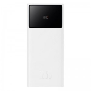 УМБ Baseus Star-Lord Digital Display Fast Charge Power Bank 30000mAh |2USB/1Type-C, 22.5W/3A, PD/QC| white