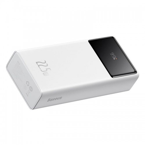 УМБ Baseus Star-Lord Digital Display Fast Charge Power Bank 30000mAh |2USB/1Type-C, 22.5W/3A, PD/QC| white