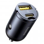 Адаптер автомобільний Baseus Tiny Star Mini Car Charger |1USB/1Type-C, 30W/3A, PD/QC| black