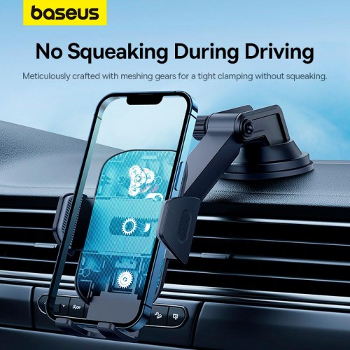 Тримач Baseus UltraControl Go Series Clamp-Type Phone Holder (Suction Cup Version) |5.4-7.2"| black