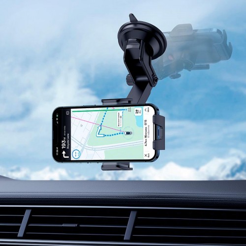 Тримач Baseus UltraControl Go Series Clamp-Type Phone Holder (Suction Cup Version) |5.4-7.2"| black