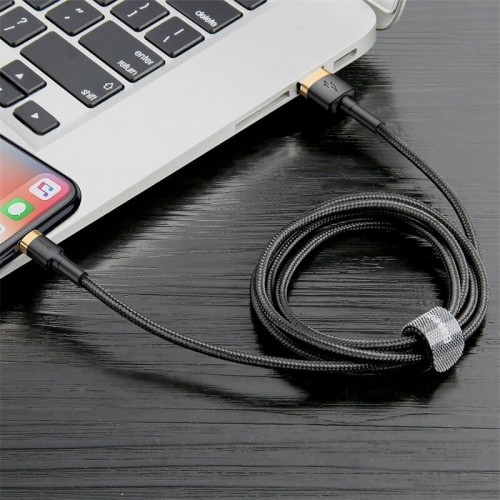 Кабель Lightning BASEUS cafule |2.4A, 1M| (CALKLF-B19) black