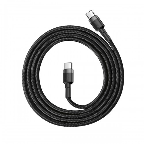 Кабель Type-C / Type-c BASEUS Flash charge cafule |PD2.0, 60W, 3A, 1M| black