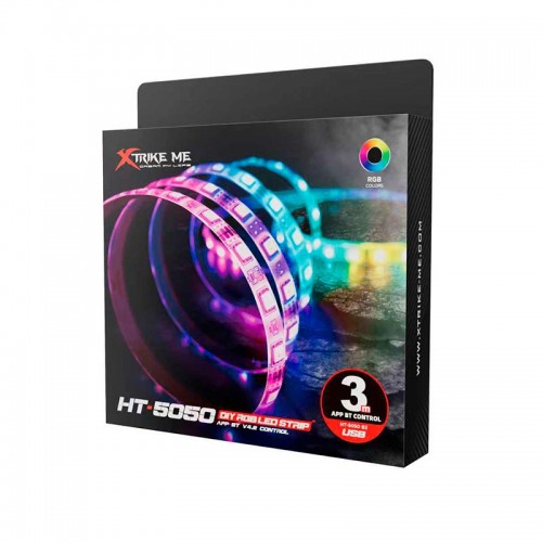 Стрічка на світлодіодах RGB Xtrike Me HT-5050 B3 |3M, USB| black
