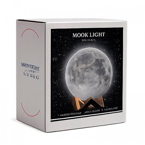 Нічник Moonlight 3D Printing |RGB, Remote| white