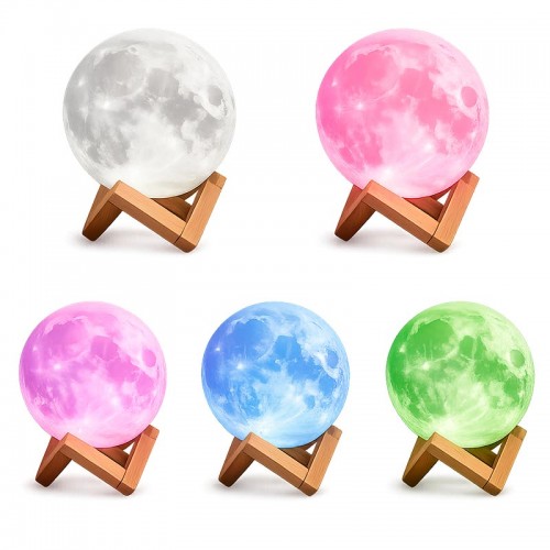 Нічник Moonlight 3D Printing |RGB, Remote| white