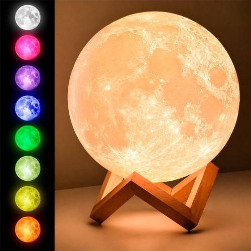 Нічник Moonlight 3D Printing |RGB, Remote| white