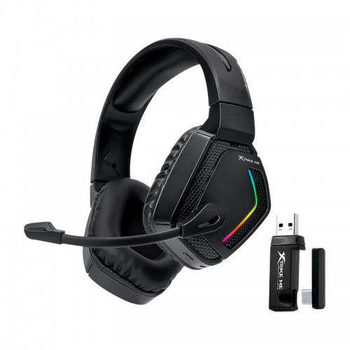 Навушники XTRIKE ME Tri-mode wirless headset GH-512W |2x3.5mm*1+USB, 2.4G, RGB| black