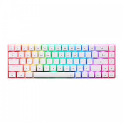 Клавиатура XTRIKE ME Tri-mode mechanical wireless keyboard GK-995W WH |68 Keys, BT/2.4G/Type-C, RGB, EN Layout|