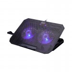 Підставка для ноутбука Xtrike Me FN-818 (9-15.6") 2 кулера 7 рівнів нахилу LED підсвітка black