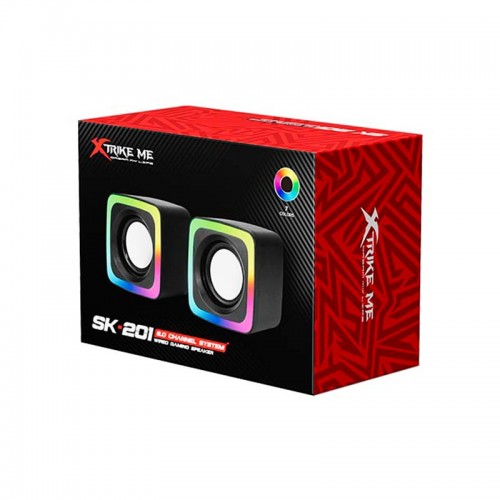 Акустика для ПК XTRIKE ME Wired Speaker SK-201 |3Wx2, 3.5mm+USB, RGB|