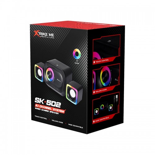 Акустика для ПК XTRIKE ME Wired Speaker SK-502 |5W+3W*2, 3.5mm+USB, RGB|