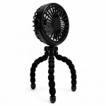 Портативний вентилятор з гнучким штативом (тріпод) Octopus fan black