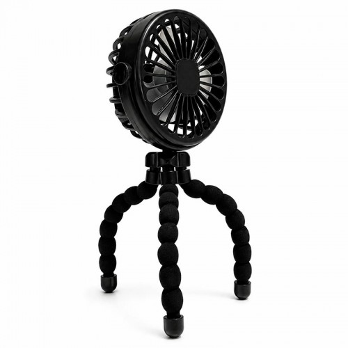 Портативний вентилятор з гнучким штативом (тріпод) Octopus fan black