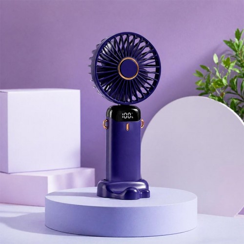 Портативний вентилятор LED digital display fan purple