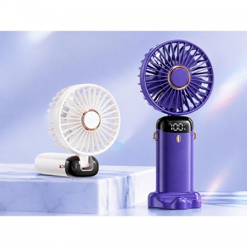 Портативний вентилятор LED digital display fan green