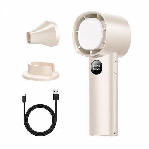 Портативний вентилятор High Speed Led Digital Display Fan beige