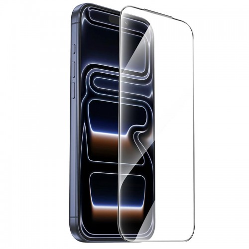 Захисне скло для iPhone 17/16 Pro HOCO Bear Shield series full screen HD tempered glass (A888) black