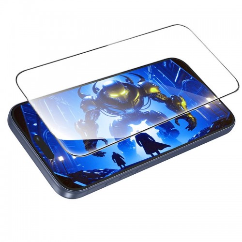 Захисне скло для iPhone 17/16 Pro HOCO Bear Shield series full screen HD tempered glass (A888) black