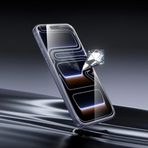 Захисне скло для iPhone 17/16 Pro HOCO Bear Shield series full screen HD tempered glass (A888) black