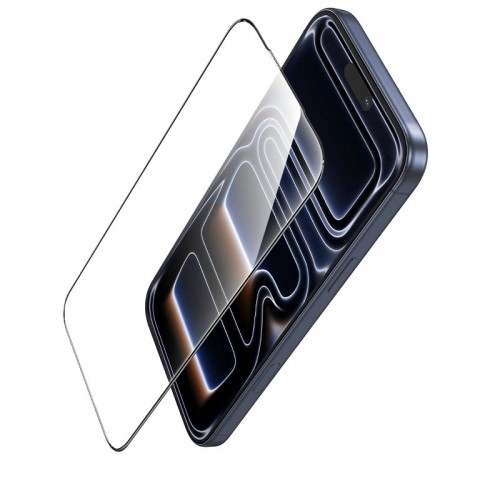 Захисне скло для iPhone 17/16 Pro HOCO Bear Shield series full screen HD tempered glass (A888) black