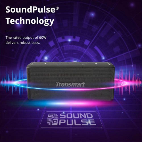 Портативная Bluetooth колонка Tronsmart Mega Pro IPX5 BT5.0, 60W, TWS, NFC, EQ, 10h Max black