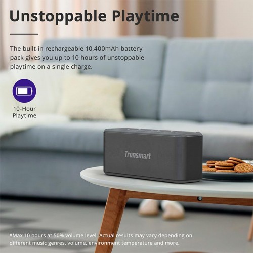 Портативная Bluetooth колонка Tronsmart Mega Pro IPX5 BT5.0, 60W, TWS, NFC, EQ, 10h Max black