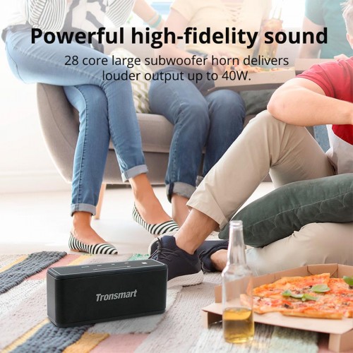 Портативная Bluetooth колонка Tronsmart Mega BT5.0, AUX, 40W, TWS, NFC, DSP, 15h Max black