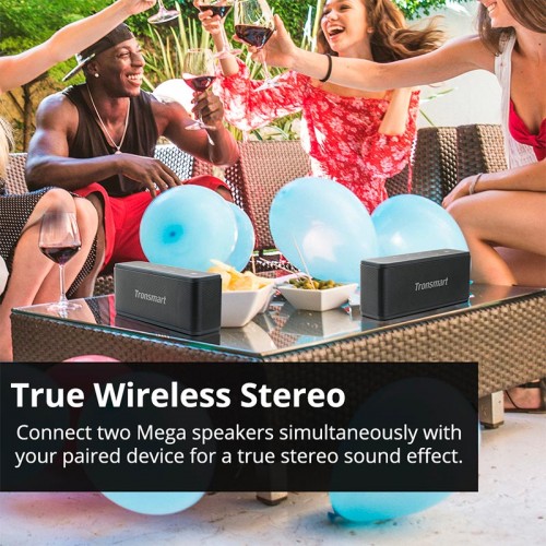 Портативная Bluetooth колонка Tronsmart Mega BT5.0, AUX, 40W, TWS, NFC, DSP, 15h Max black