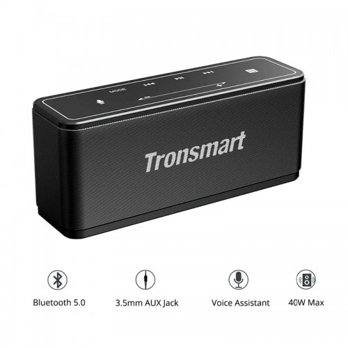Портативная Bluetooth колонка Tronsmart Mega BT5.0, AUX, 40W, TWS, NFC, DSP, 15h Max black