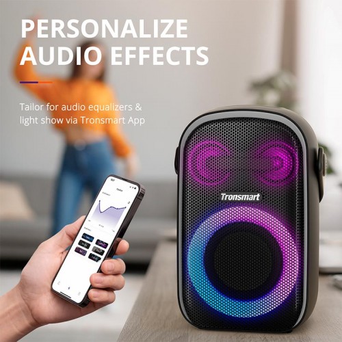 Портативная Bluetooth колонка Tronsmart Halo 110 IPX6 BT5.3, AUX, 60W, NFC, EQ, TWS, 18ч Max с микрофоном black