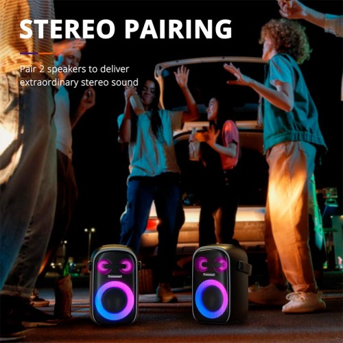 Портативная Bluetooth колонка Tronsmart Halo 110 IPX6 BT5.3, AUX, 60W, NFC, EQ, TWS, 18ч Max с микрофоном black
