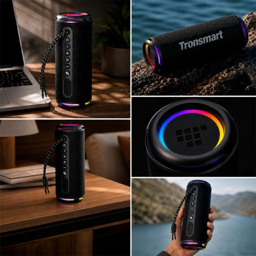 Портативная Bluetooth колонка Tronsmart T7 IPX7 25W, BT5.3, 24h, TF, App, EQ black