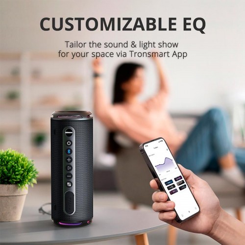 Портативная Bluetooth колонка Tronsmart T7 IPX7 25W, BT5.3, 24h, TF, App, EQ black