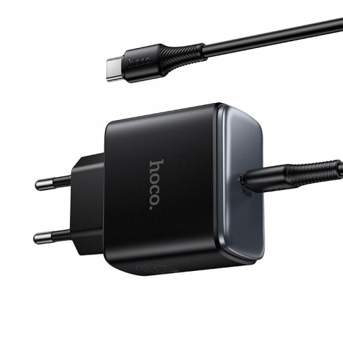 Сетевое зарядное устройство 65W Type-C с кабелем Type-C Hoco C159A PD QC 3A black