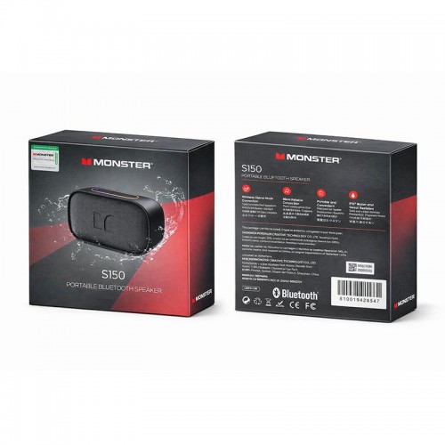 Портативная Bluetooth колонка Monster S150 D133A (MS62109) IPX7 BT5.4 14W 4-9h 2000mAh red