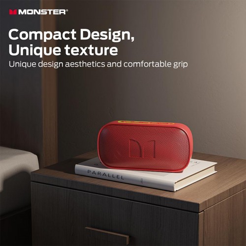 Портативная Bluetooth колонка Monster S150 D133A (MS62109) IPX7 BT5.4 14W 4-9h 2000mAh red