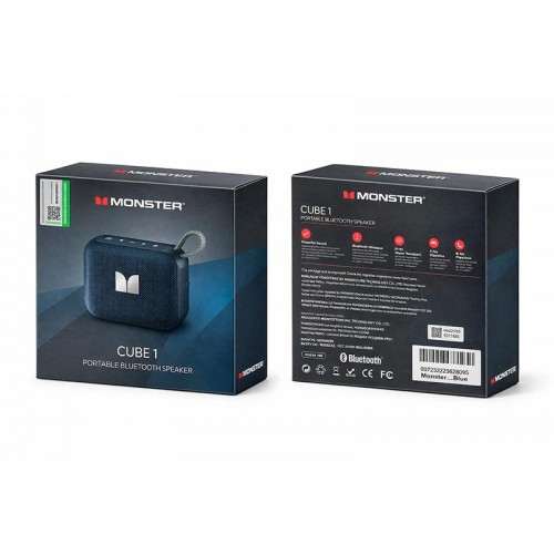 Портативная Bluetooth колонка Monster Cube 1 D135 (MS62113) IPX7 BT5.4 6/12W 2000mAh grey