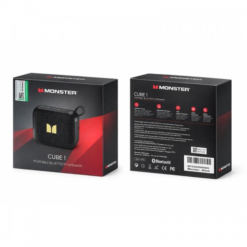 Портативная Bluetooth колонка Monster Cube 1 D135 (MS62113) IPX7 BT5.4 6/12W 2000mAh blue