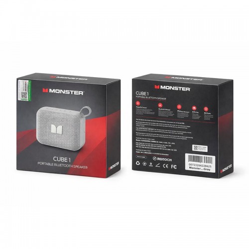 Портативная Bluetooth колонка Monster Cube 1 D135 (MS62113) IPX7 BT5.4 6/12W 2000mAh blue