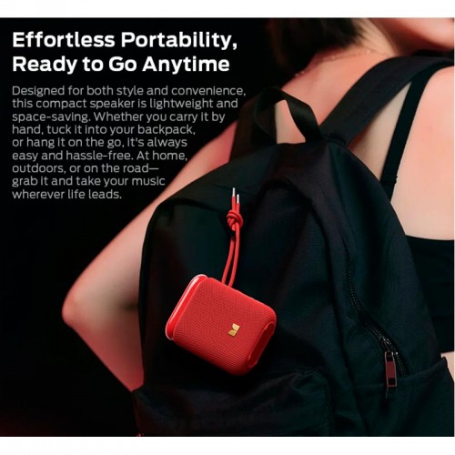 Портативная Bluetooth колонка Monster Blaster Pebble D139 (MS62131) IPX5 BT5.4 6/12W 2200mAh red