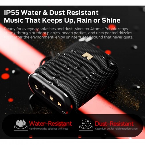 Портативная Bluetooth колонка Monster Blaster Pebble D139 (MS62131) IPX5 BT5.4 6/12W 2200mAh blue