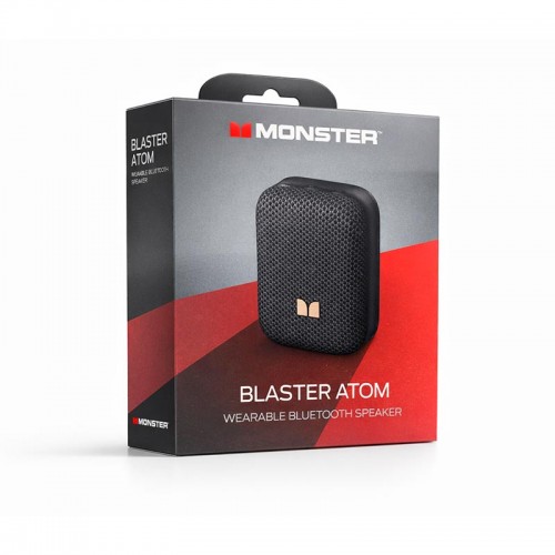 Портативная Bluetooth колонка Monster Atomic Atom D159 (MS62130) IPX5 BT5.4 3/6W 400mAh (Магнит, зажим, кольцо под карабин) red
