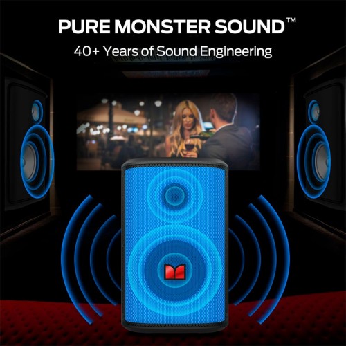 Портативная Bluetooth колонка Monster Sparkle M172 (MS22119) IPX5 BT5.3 40/80W 3-18h 4000mAh black