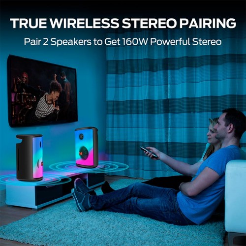 Портативная Bluetooth колонка Monster Sparkle M172 (MS22119) IPX5 BT5.3 40/80W 3-18h 4000mAh black